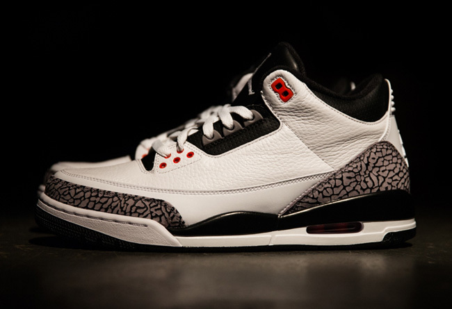 Air Jordan 3 Men Shoes White/Black Online